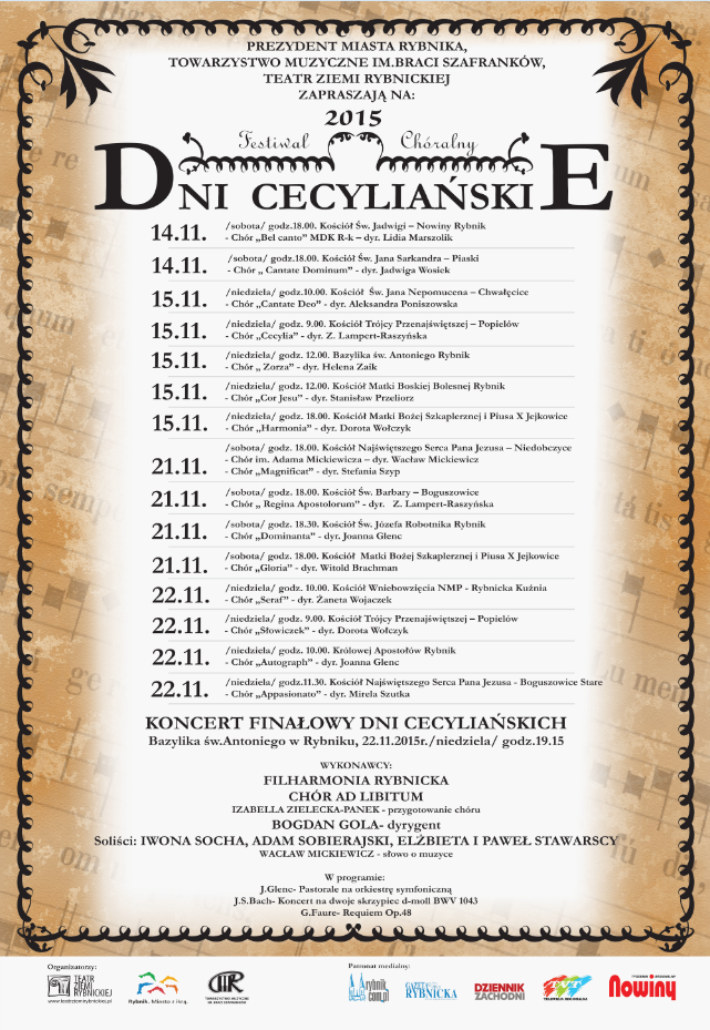 plakat na dni cecliańskie 2015